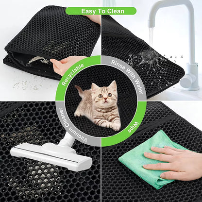Alfombra de Arena para Gatos 2 en 1: Limpieza Fácil y Comodidad para Tu Mascota
